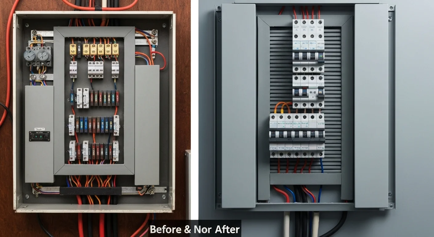 Signes d'un tableau électrique vétuste